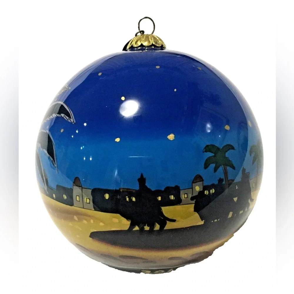 Pier 1 Imports Li Bien Nativity Jesus Christmas Ornament 2015 Hand Painted Large